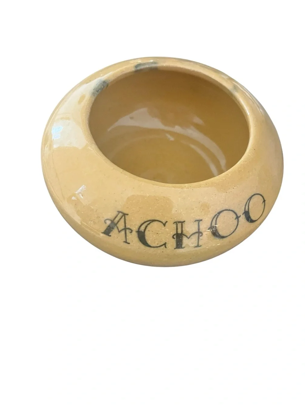 Art Pottery Achoo Tissue Holder Or Case Signed